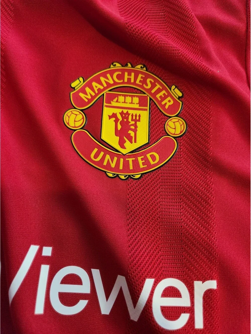 Manchester United 2021/2022 Player Version England Home Soccer Jersey Size M